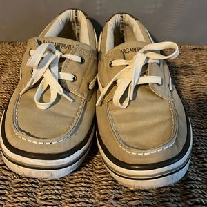 Margaritaville Boat Shoes Men's Size 9.5 MG1145A Palm Trees